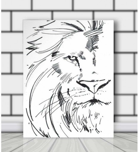 Leão Desenho Minimalista