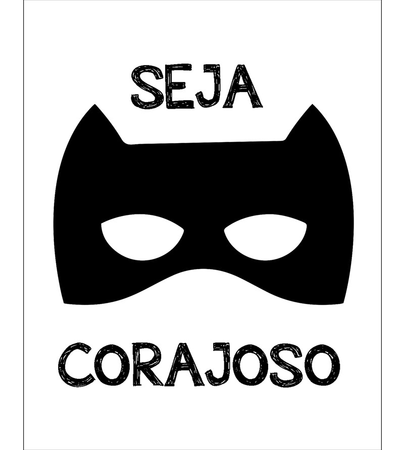 Super Herói Corajoso Minimalista