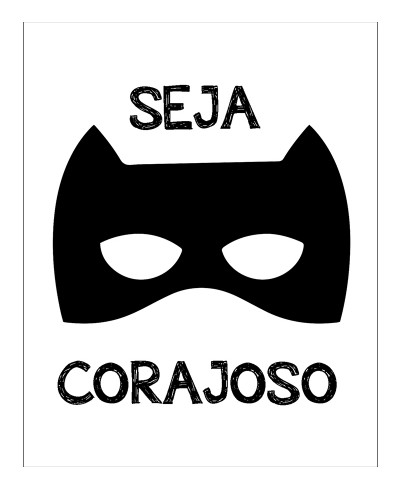 Super Herói Corajoso Minimalista