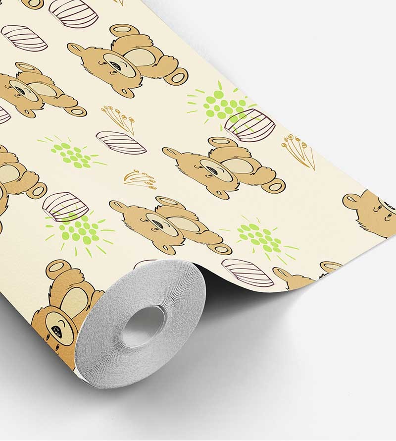 Papel de Parede Ursinho Fofinho Bebê