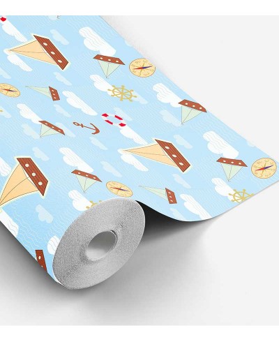 Papel de Parede Bebê Barquinhos Cartoon Papel de Parede Bebê Barquinhos Cartoon