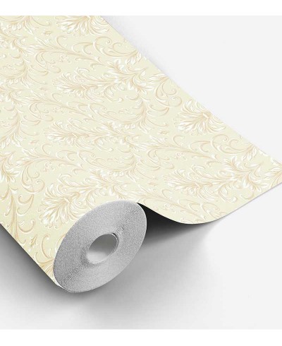 Papel de Parede Budapeste em Bege Claro e Detalhes Mais Escuros