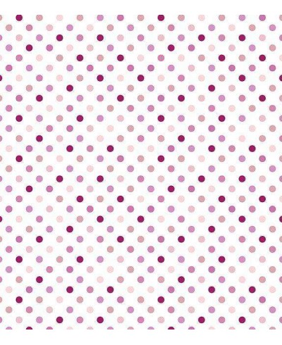 Papel de parede poá com fundo rosa claro e bolinhas em tons rosa e bordo - Poá 39 Papel de parede poá com fundo rosa claro e bolinhas em tons rosa e bordo - Poá 39