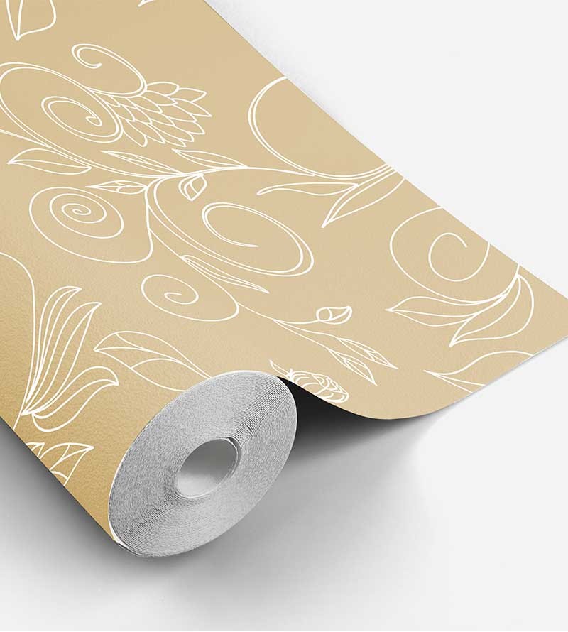 Papel de parede em tons nude e branco