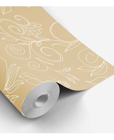 Papel de parede em tons nude e branco