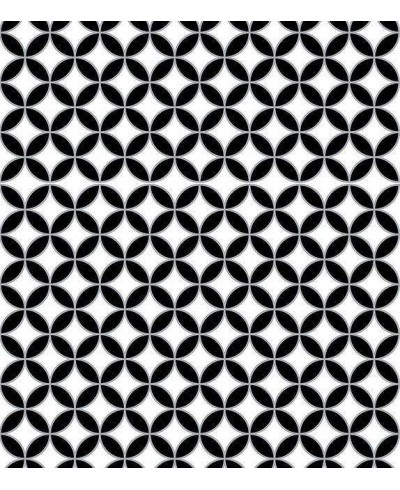 Papel de parede com fundo cinza claro e detalhes em preto - Retro 52