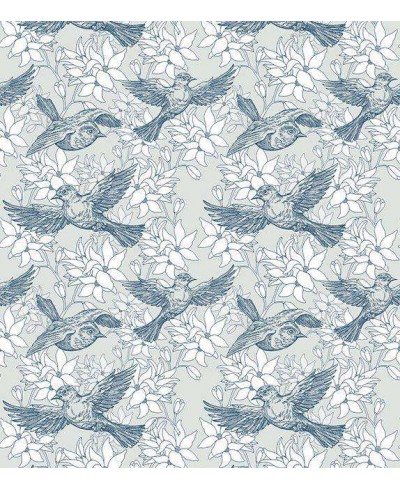 Papel de parede em tons cinza e azul - Retro 62 Papel de parede em tons cinza e azul - Retro 62