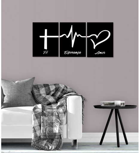 Kit Pôsteres Fé, Esperança e Amor