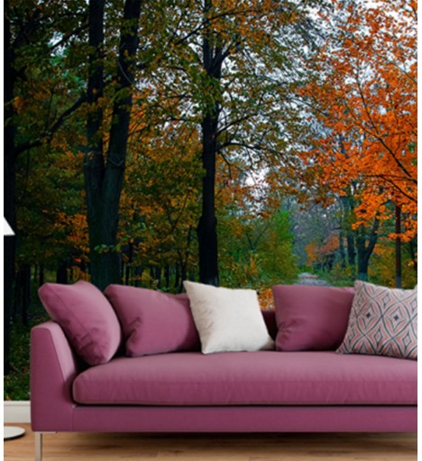 Papel de Parede Foto Mural Paisagem Folhagem