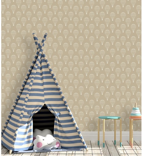 Papel de parede balões minimalistas