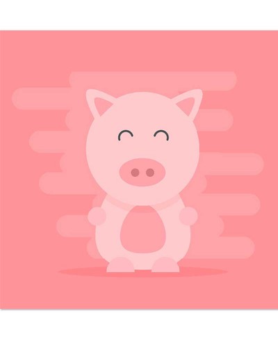 Quadro Porquinha Baby Rosa