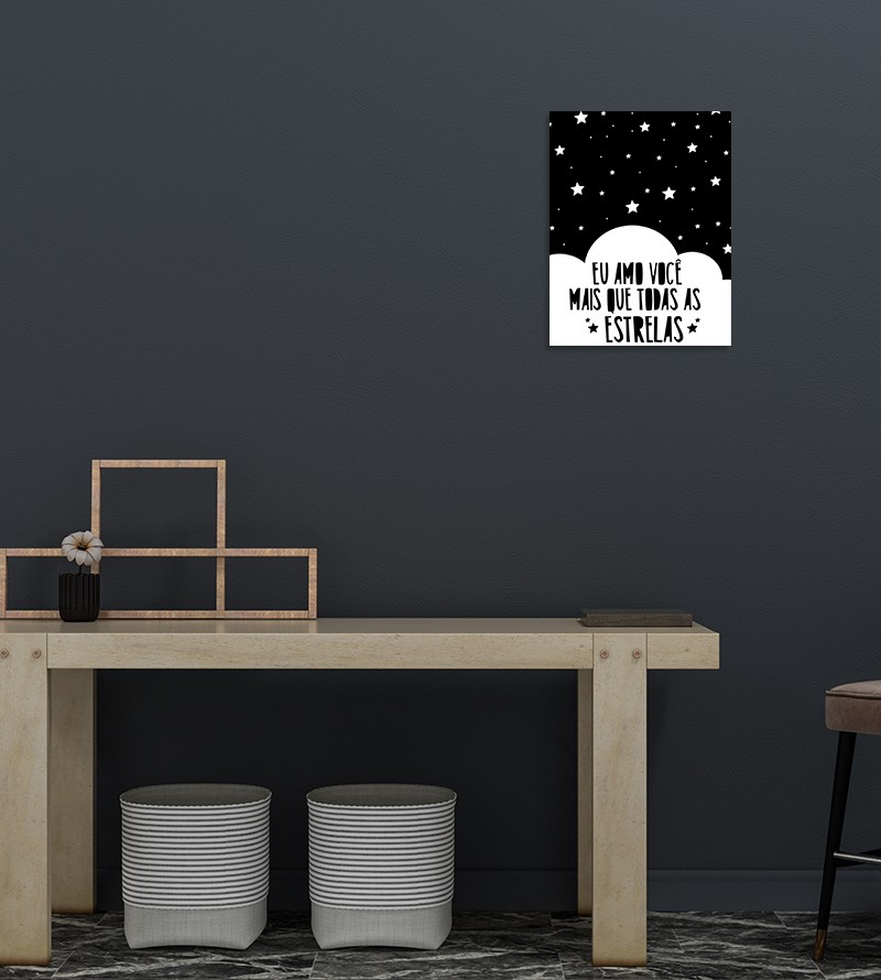 Poster "eu amo você mais que todas as estrelas"