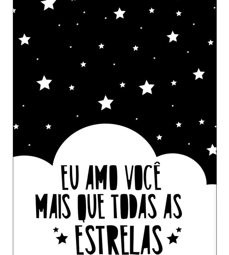 Poster "eu amo você mais que todas as estrelas"