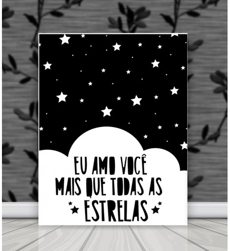 Poster "eu amo você mais que todas as estrelas"