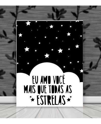 Poster "eu amo você mais que todas as estrelas"