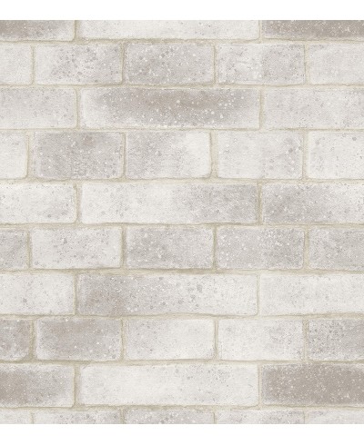 Papel de Parede Tijolo Branco e Bege