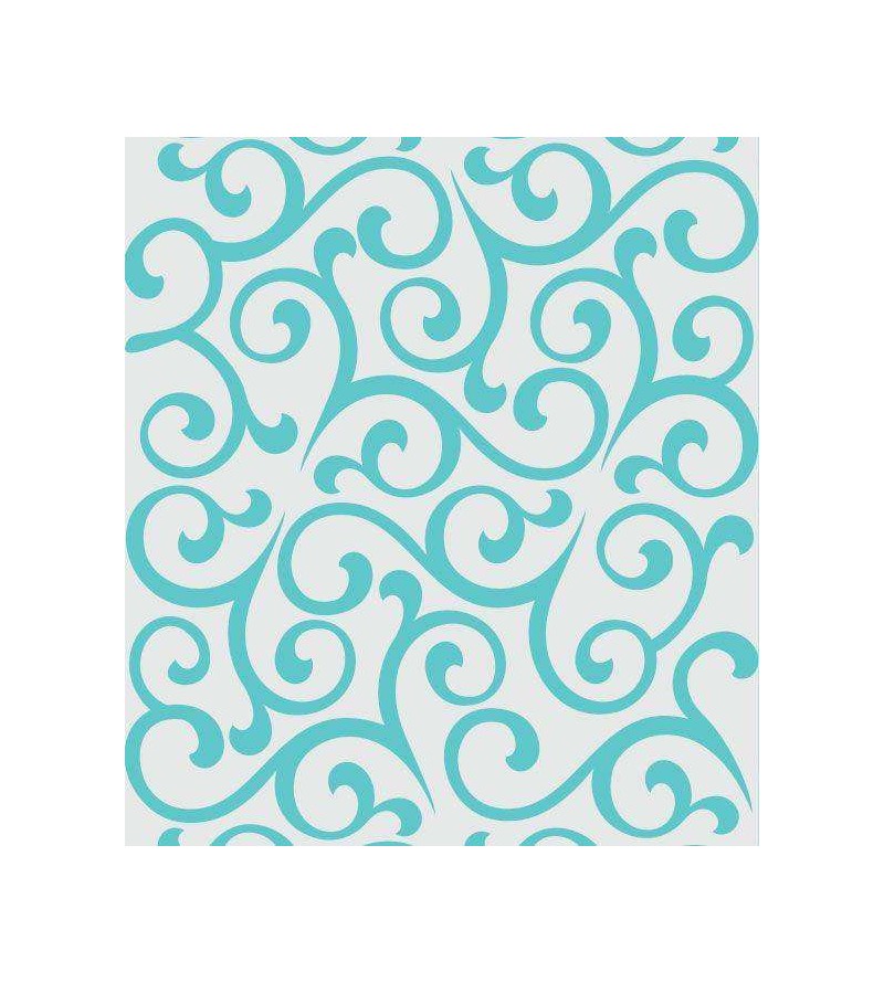 Papel de parede com fundo cinza e floral em azul tiffany - Turquesa 08
