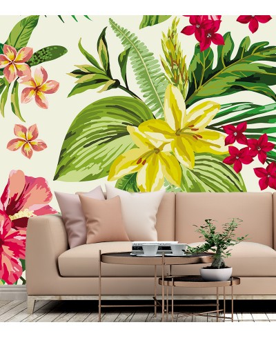Papel de Parede Fotomural Hibiscos Papel de Parede Fotomural Hibiscos