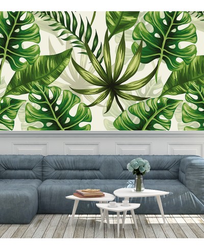 Papel de Parede Fotomural Folhagens verdes