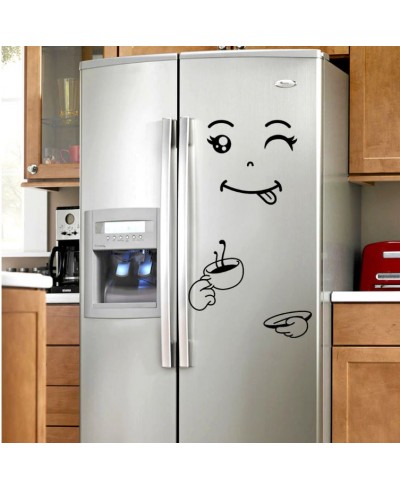 Adesivo Rosto Com Café para Geladeira