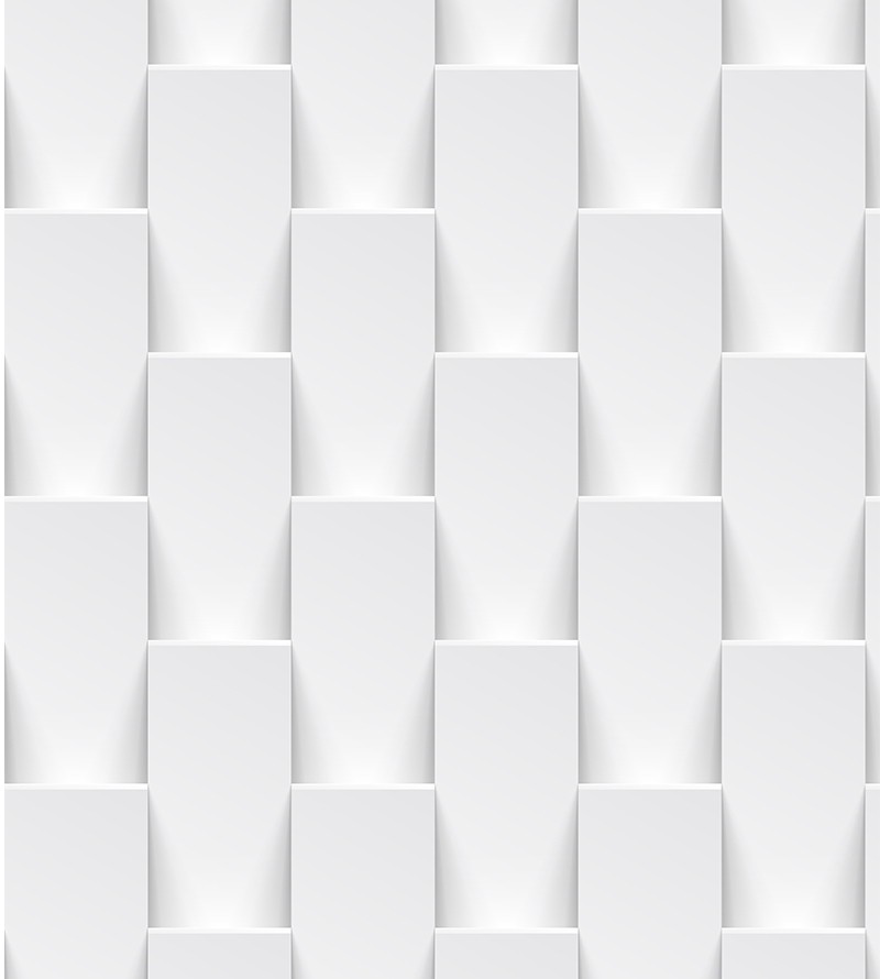 Papel de Parede Geométrico 3D Moldura Gesso Tijolinho