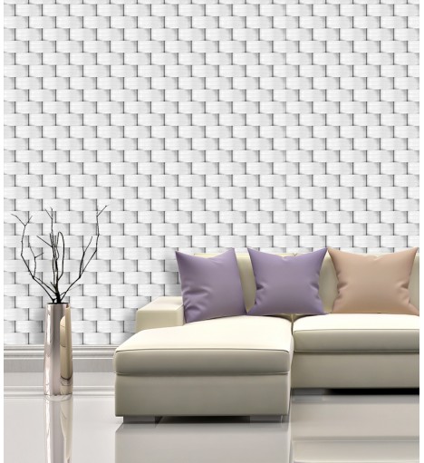 Papel de Parede Geométrico Ladrilho 3D