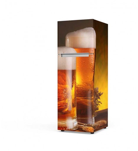 Adesivo de Geladeira Envelopamento Cerveja ao Por do Sol