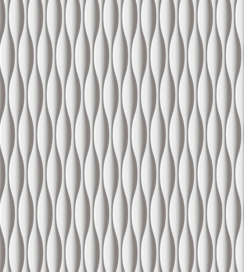Papel de Parede Ondas 3D Verticais em Tons de Branco e cinza