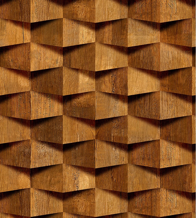 Papel de Parede Madeira Robusta Rústica 3d