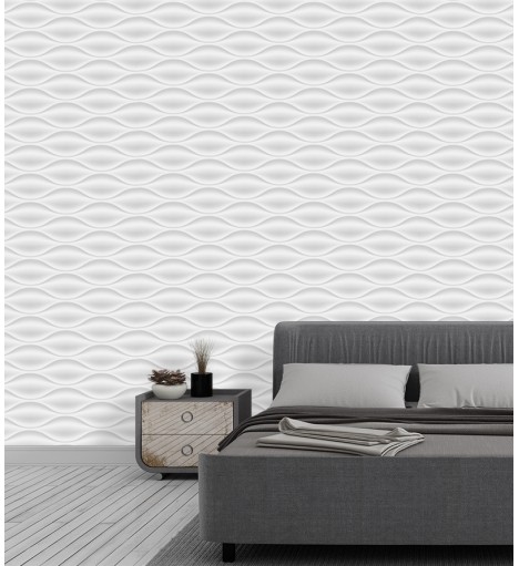 Papel de Parede Ondas Geometrico Aspecto 3d