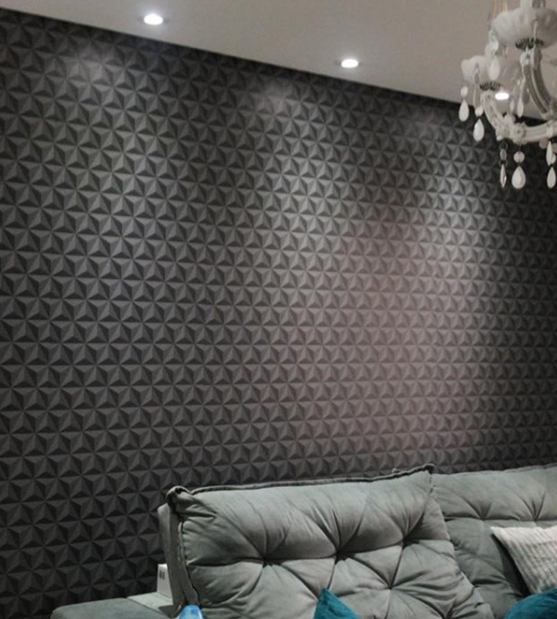 Papel de Parede Triângulo 3D com tom de preto