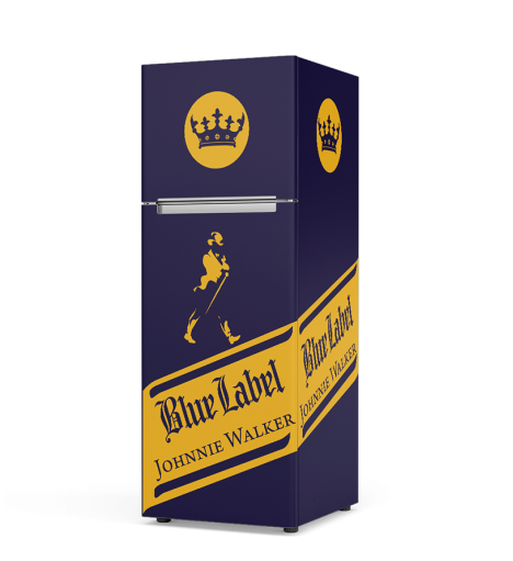 Adesivo de Geladeira Envelopamento Blue Label