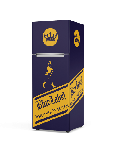 Adesivo de Geladeira Envelopamento Blue Label