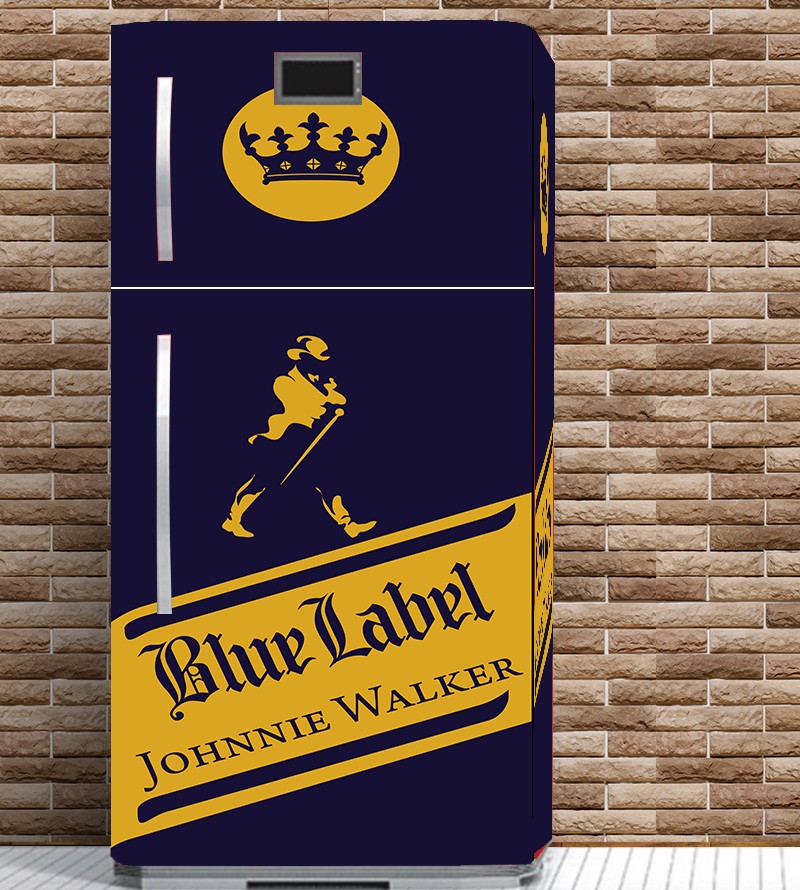 Adesivo de Geladeira Envelopamento Blue Label