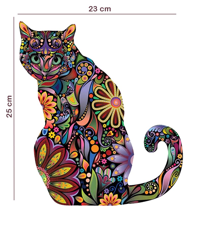 Adesivo Gato Mandala Paisley