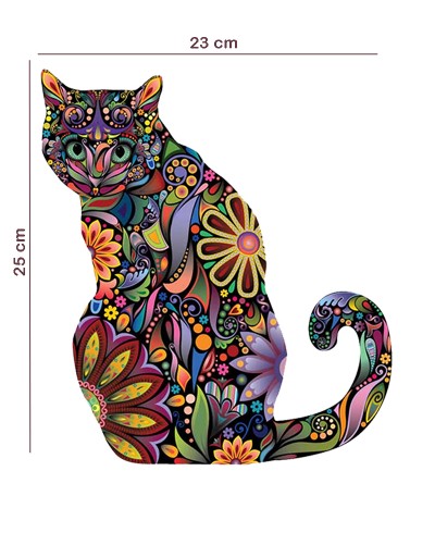 Adesivo Gato Mandala Paisley