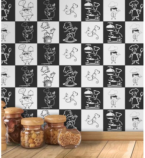 Adesivo Azulejo Chef