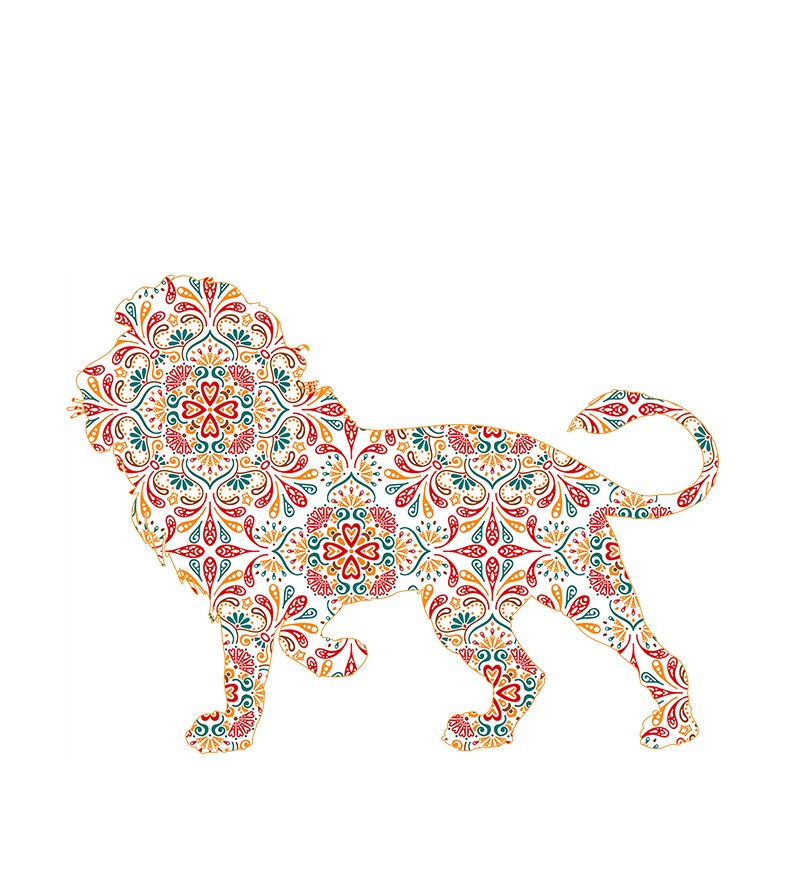 Adesivo Leão Paisley