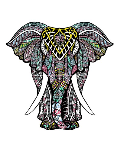 Adesivo Elefante Mandala Paisley