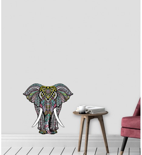 Adesivo Elefante Mandala Paisley
