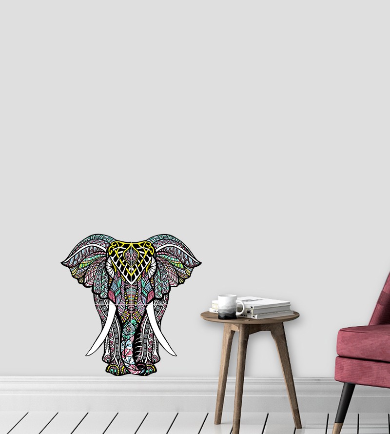 Adesivo Elefante Mandala Paisley