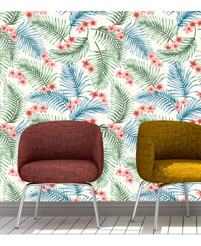 Papel de Parede Folhagem Tropical Havaí Papel de Parede Folhagem Tropical Havaí