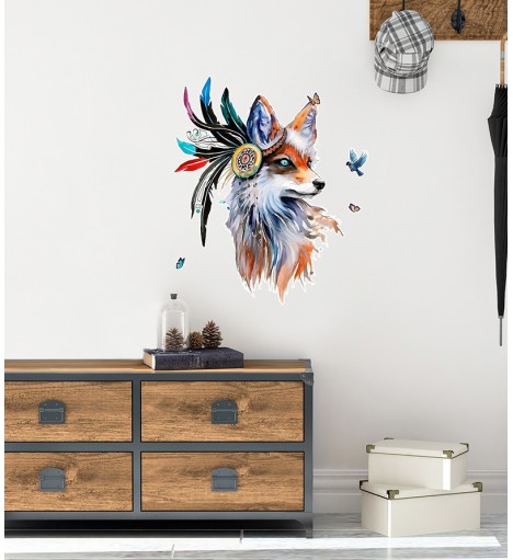 Adesivo Raposa Aquarela
