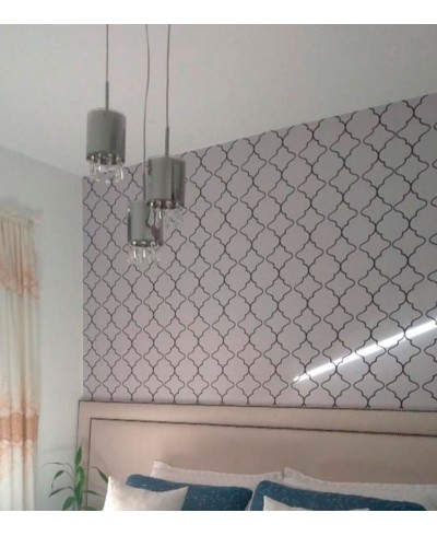 Papel de parede em tons cinza e com detalhes pretos - Geométrico 17 Papel de parede em tons cinza e com detalhes pretos - Geométrico 17