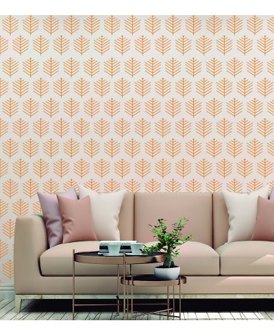 Papel de parede Folhagem geométrica em cores de amarelo. Papel de parede Folhagem geométrica em cores de amarelo.