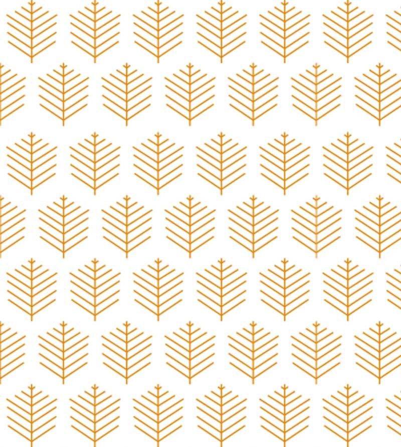 Papel de parede Folhagem geométrica em cores de amarelo.