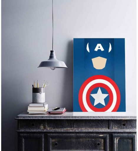 Quadro Decorativo Capitão América Escudo