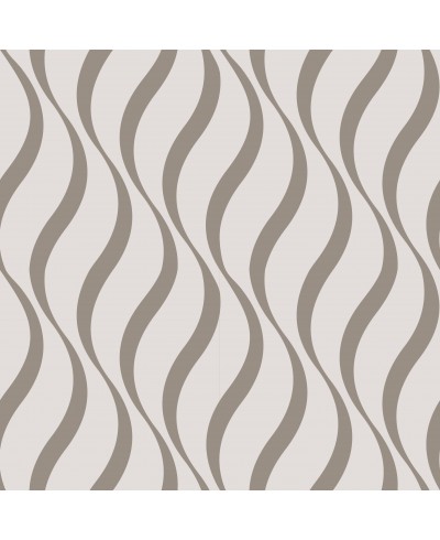 Papel de parede contemporâneo com ondas e fundo cinza