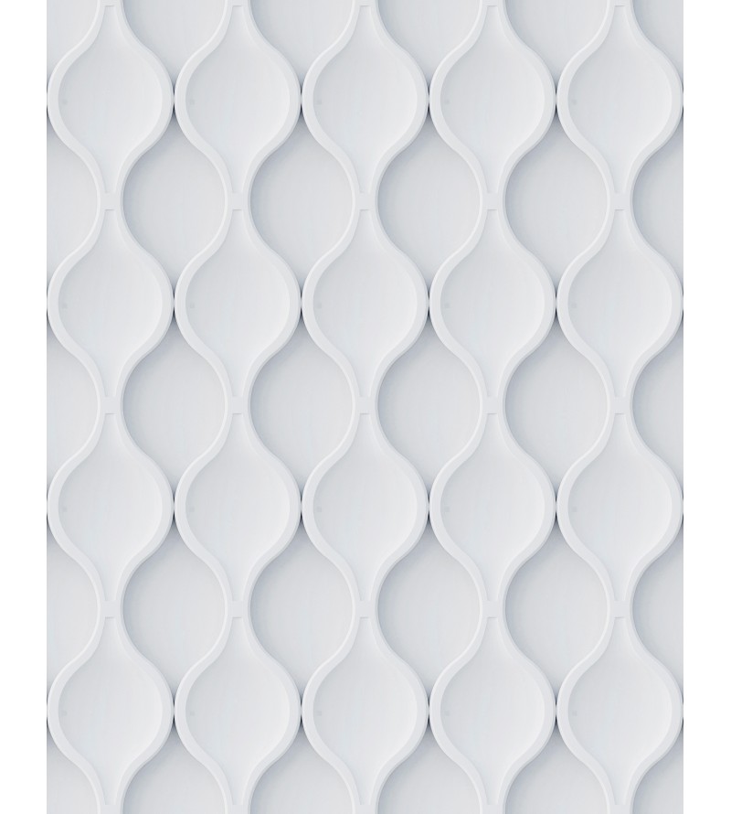 Papel de Parede 3D buracos em tons de branco e cinza