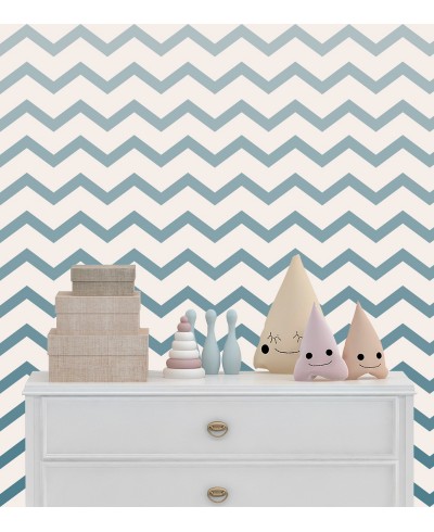 Papel de parede Chevron azul degradê Papel de parede Chevron azul degradê